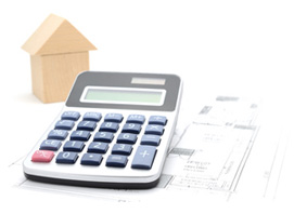 住宅資金イメージ（家と電卓）